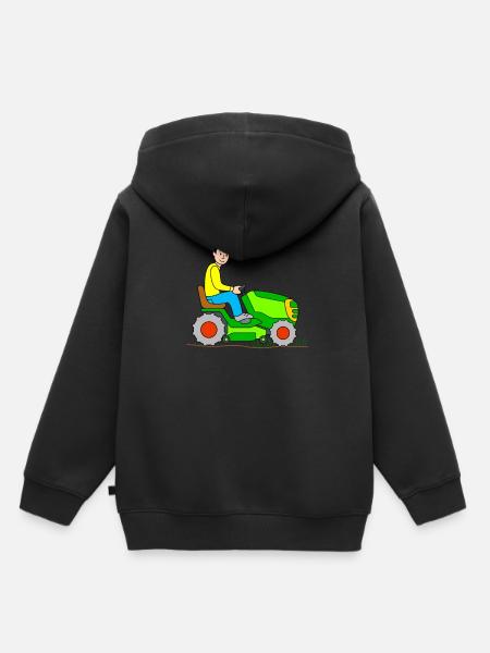 Lawn mowers for children - Kids Premium Organic Hoodie - black