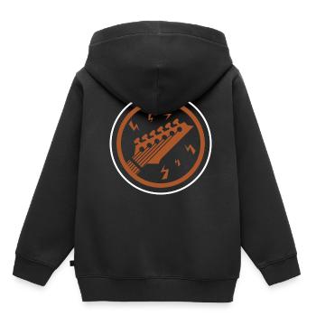 Guitare - Guitar / Vintage - Rock - Sweat Premium à capuche enfant bio - noir - Dos - AI Model Kid Male (0cm)