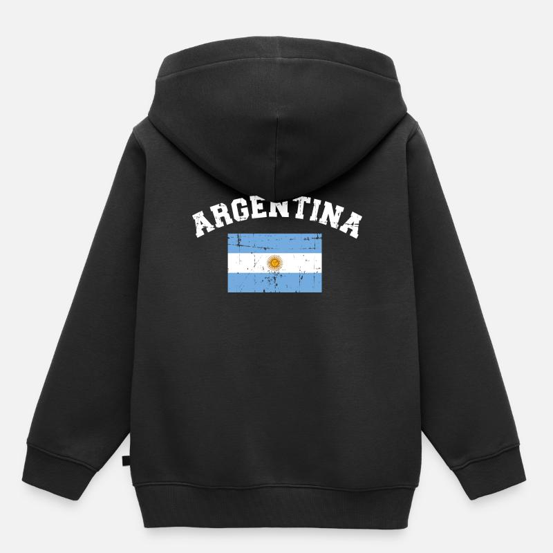 Argentine - Sweat Premium à capuche enfant bio - noir