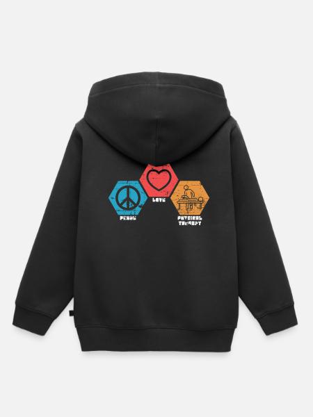 Hippie Physiotherapie - Kinder Premium Organic Hoodie - Schwarz