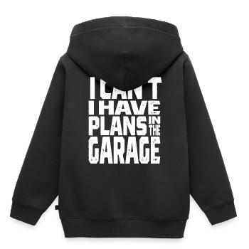 Ich kann nicht, ich habe Pläne in der Garage Automechaniker - Kinder Premium Organic Hoodie - Schwarz - Hinten - AI Model Kid Male (0cm)