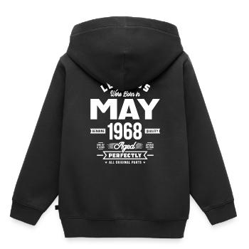 Légendes sont nées en mai 1968 Anniversaire Vintage - Sweat Premium à capuche enfant bio - noir - Dos - AI Model Kid Male (0cm)