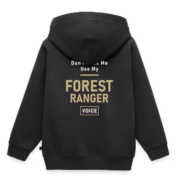 Garde forestier Profession Emploi Travailleur d’anniversaire - Sweat Premium à capuche enfant bio - noir - Dos - AI Model Kid Male (0cm)
