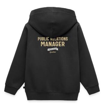 Public Relations Manager Lustige Berufsbezeichnung - Kinder Premium Organic Hoodie - Schwarz - Hinten - AI Model Kid Male (0cm)