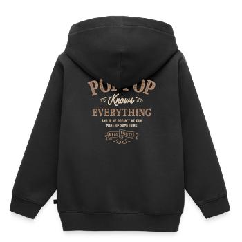 Pop-Pop weiß alles - Kinder Premium Organic Hoodie - Schwarz - Hinten - AI Model Kid Male (0cm)