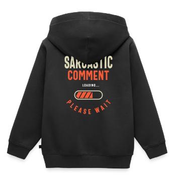 Commentaire sarcastique Humour drôle - Sweat Premium à capuche enfant bio - noir - Dos - AI Model Kid Male (0cm)