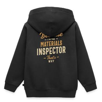 Materials Inspector Job Occupation Birthday Worker - Kids Premium Organic Hoodie - black - Back - AI Model Kid Male (0cm)
