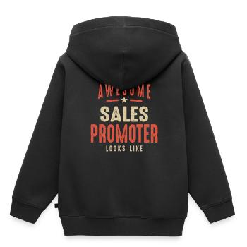Funny Awesome Sales Promoter Job Occupation - Kids Premium Organic Hoodie - black - Back - AI Model Kid Male (0cm)