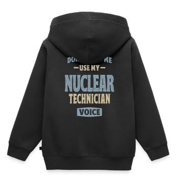 Technicien nucléaire Profession Travailleur d’anniversaire - Sweat Premium à capuche enfant bio - noir - Dos - AI Model Kid Male (0cm)