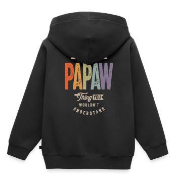 Mens It's a Papa Thing Funny Dad Opa - Kinder Premium Organic Hoodie - Schwarz - Hinten - AI Model Kid Male (0cm)