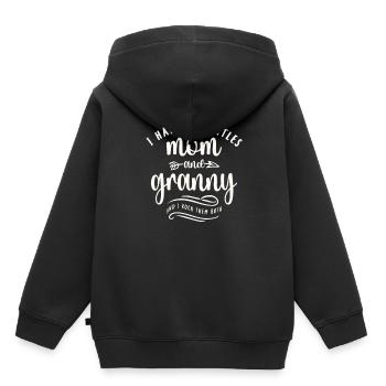 Ich habe zwei Titel: Mama und Oma, lustige Oma - Kinder Premium Organic Hoodie - Schwarz - Hinten - AI Model Kid Male (0cm)
