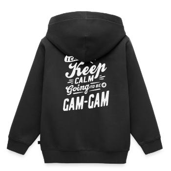 Je ne peux pas garder mon calme pour être un Gam-Gam - Sweat Premium à capuche enfant bio - noir - Dos - AI Model Kid Male (0cm)