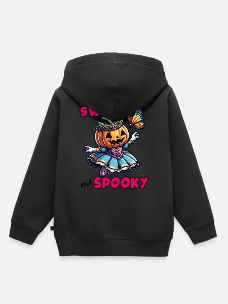 Cute Halloween Princess with Butterfly - Kids Premium Organic Hoodie - black