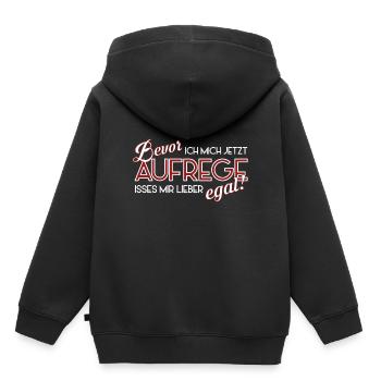 Avant de m’énerver, je ferais mieux de m’en - Sweat Premium à capuche enfant bio - noir - Dos - AI Model Kid Male (0cm)