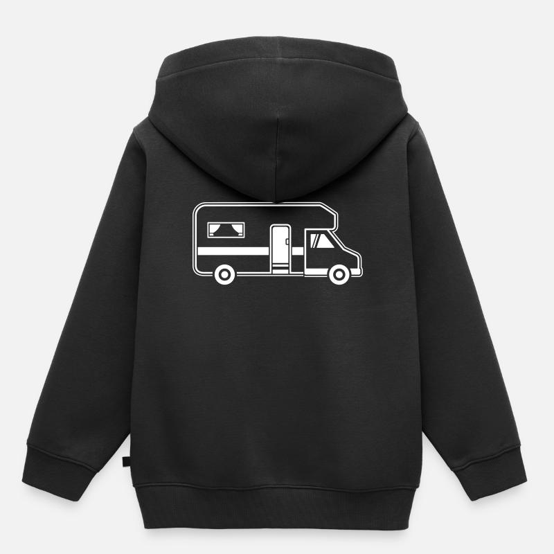 Wohnmobil - Kinder Premium Organic Hoodie - Schwarz