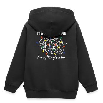 It's Fine I'm Fine Everything Is Fine Christmas Li - Kinder Premium Organic Hoodie - Schwarz - Hinten - AI Model Kid Male (0cm)