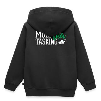Tea Lover - Multea Tasking - Kids Premium Organic Hoodie - black - Back - AI Model Kid Male (0cm)