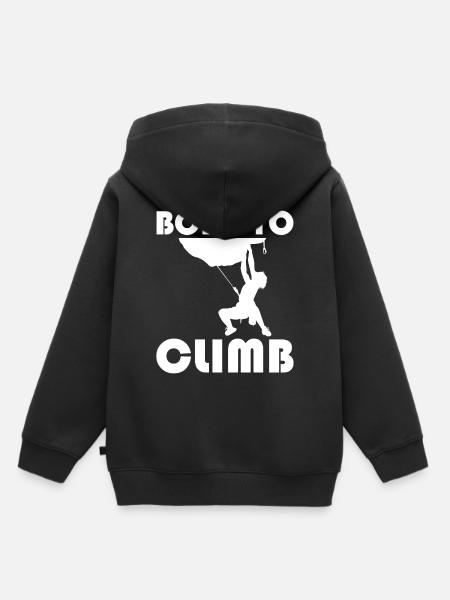 Bouldering Hiking Rock Climbing - Born to Climb - Kinder Premium Organic Hoodie - Schwarz