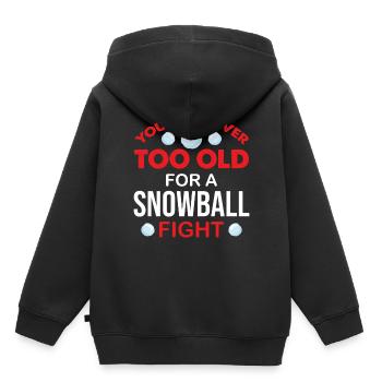 Snowball Fight - I Can't I Have Snowball Fight - Kinder Premium Organic Hoodie - Schwarz - Hinten - AI Model Kid Male (0cm)