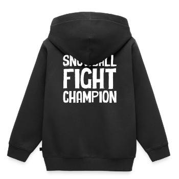 Snowball Fight - Snowball Fight Champion - Kinder Premium Organic Hoodie - Schwarz - Hinten - AI Model Kid Male (0cm)