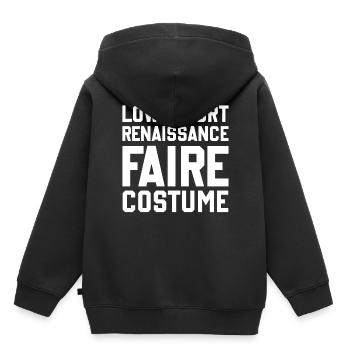 Ren Fair - Low Effort Renaissance Faire Costume - Kinder Premium Organic Hoodie - Schwarz - Hinten - AI Model Kid Male (0cm)