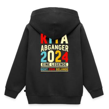 Une légende quitte le site Kita Absolvent - Sweat Premium à capuche enfant bio - noir - Dos - AI Model Kid Male (0cm)