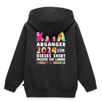 Pour ce maillot, j’ai dû bricoler en jouant pendant longtemps - Sweat Premium à capuche enfant bio - noir - Dos - AI Model Kid Male (0cm)