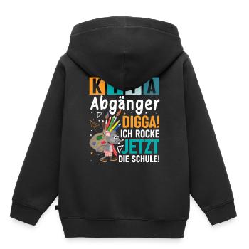 Sorties de la maternelle 2024 - Sweat Premium à capuche enfant bio - noir - Dos - AI Model Kid Male (0cm)