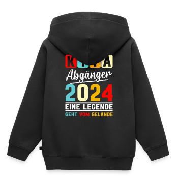 Sorties de la maternelle 2024 - Sweat Premium à capuche enfant bio - noir - Dos - AI Model Kid Male (0cm)