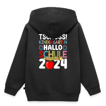 Kindergarten Daycare Graduates 2024 Hello School - Kids Premium Organic Hoodie - black - Back - AI Model Kid Male (0cm)