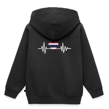 Thailand - Kinder Premium Organic Hoodie - Schwarz - Hinten - AI Model Kid Male (0cm)