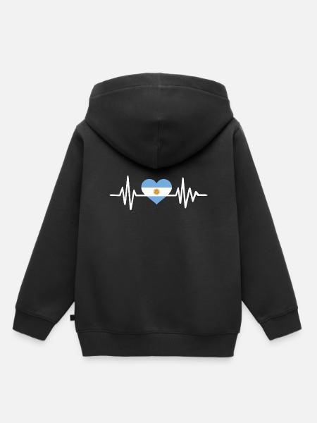 Argentinien - Kinder Premium Organic Hoodie - Schwarz