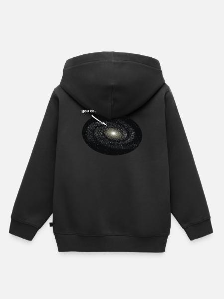 You Are Here Galaxie Astronomie Planet Universum - Kinder Premium Organic Hoodie - Schwarz