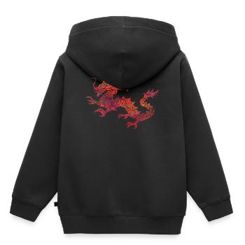 Red Tribal Dragon Künstlerisches chinesisches Drachengeschenk - Kinder Premium Organic Hoodie - Schwarz - Hinten - AI Model Kid Male (0cm)