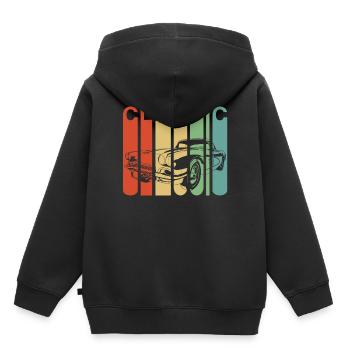 Classic Car American Muscle Car Oldtimer Geschenk - Kinder Premium Organic Hoodie - Schwarz - Hinten - AI Model Kid Male (0cm)