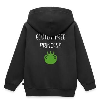 Gluten Free Princess - Kinder Premium Organic Hoodie - Schwarz - Hinten - AI Model Kid Male (0cm)