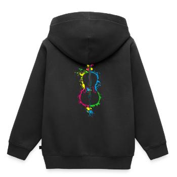 Cello Streichinstrument Violine Violoncello - Kinder Premium Organic Hoodie - Schwarz - Hinten - AI Model Kid Male (0cm)