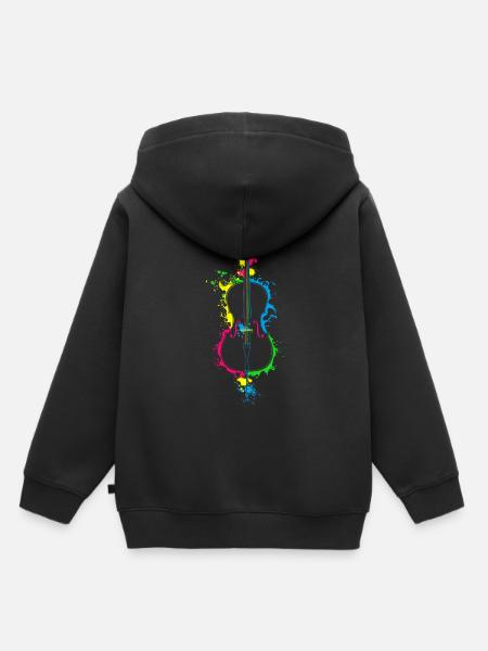 Cello Streichinstrument Violine Violoncello - Kinder Premium Organic Hoodie - Schwarz