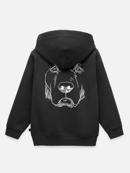Golden Retriever Dog - Kids Premium Organic Hoodie - black