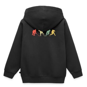 Hockey - Kinder Premium Organic Hoodie - Schwarz - Hinten - AI Model Kid Male (0cm)