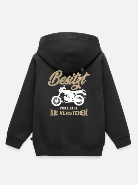 Simson, Simmi, DDR Ostalgie Wenn du keine Besitzt - Kinder Premium Organic Hoodie - Schwarz