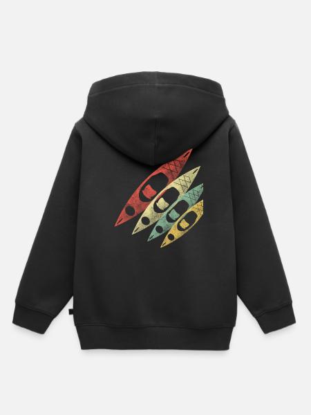 Kajak - Kinder Premium Organic Hoodie - Schwarz