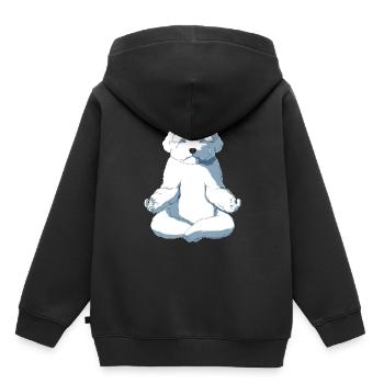 Chien maltais - Sweat Premium à capuche enfant bio - noir - Dos - AI Model Kid Male (0cm)