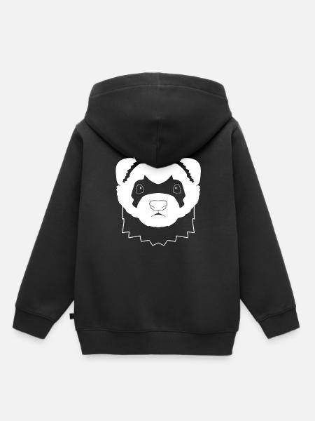Frettchen - Kinder Premium Organic Hoodie - Schwarz