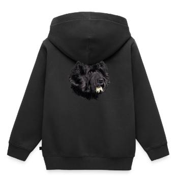 Hund Portugiesischer Wasserhund - Kinder Premium Organic Hoodie - Schwarz - Hinten - AI Model Kid Male (0cm)