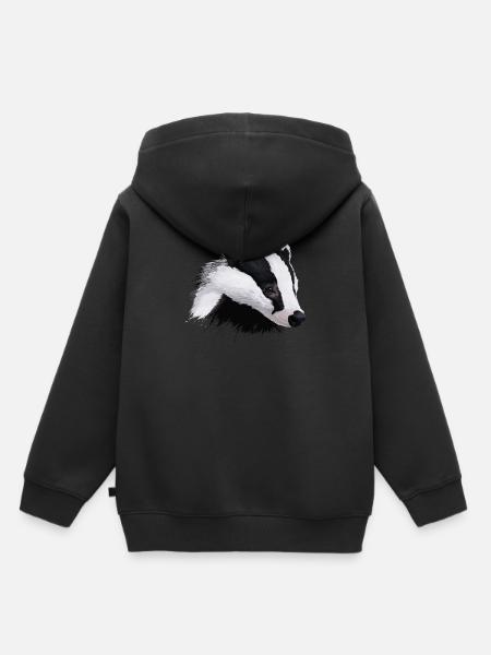 Dachs - Kinder Premium Organic Hoodie - Schwarz