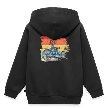 Retro Dreirad - Kinder Premium Organic Hoodie - Schwarz - Hinten - AI Model Kid Male (0cm)