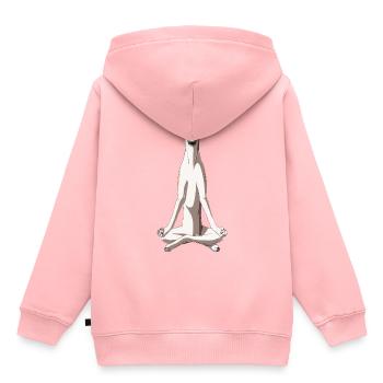 Meditating Whippet Dog - Kids Premium Organic Hoodie - rose - Back - AI Model Kid Female (0cm)