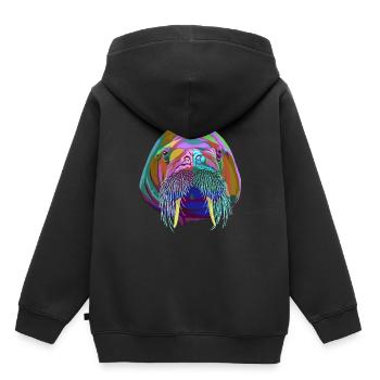 Morse - Sweat Premium à capuche enfant bio - noir - Dos - AI Model Kid Male (0cm)