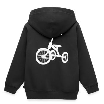 Dreirad - Kinder Premium Organic Hoodie - Schwarz - Hinten - AI Model Kid Male (0cm)